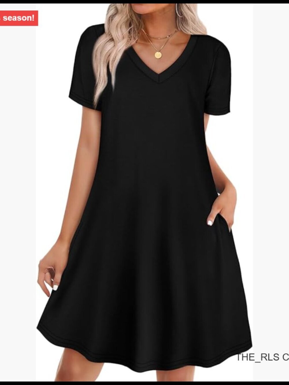 Casual Loose T-Shirt Dress with Pockets for Summer